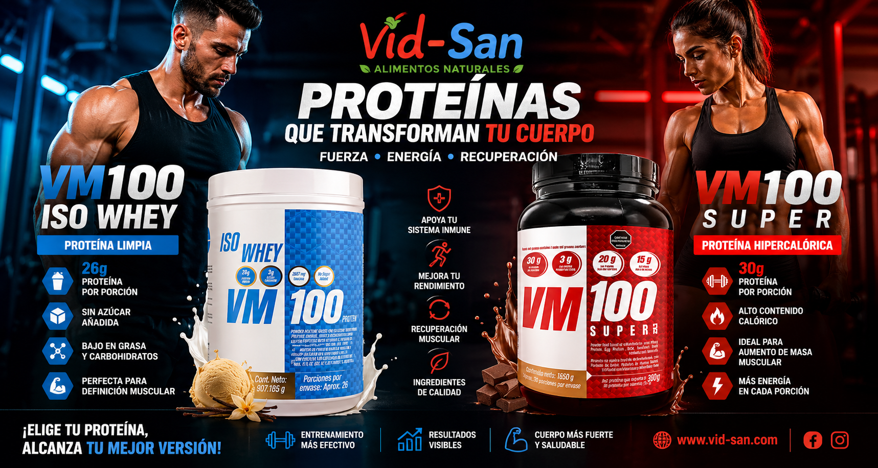 💪 Proteínas Limpias e Hipercalóricas: Nutrición Inteligente para Todas las Etapas de la Vida