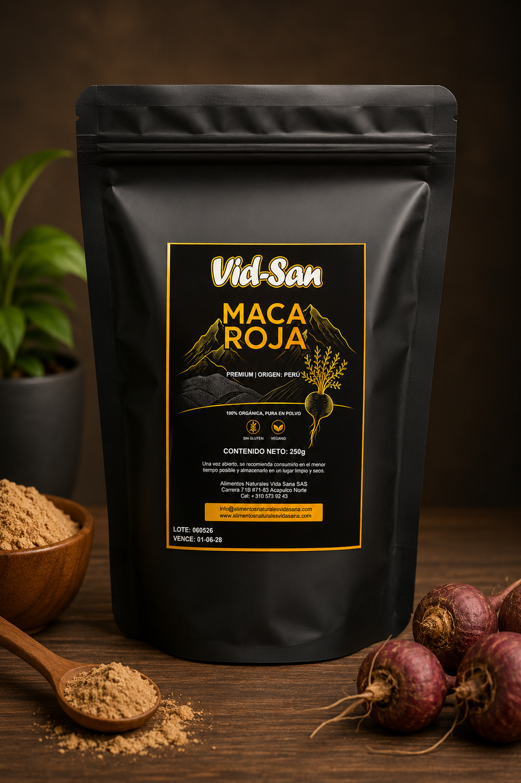 Maca Roja Premium Vid-San 250g