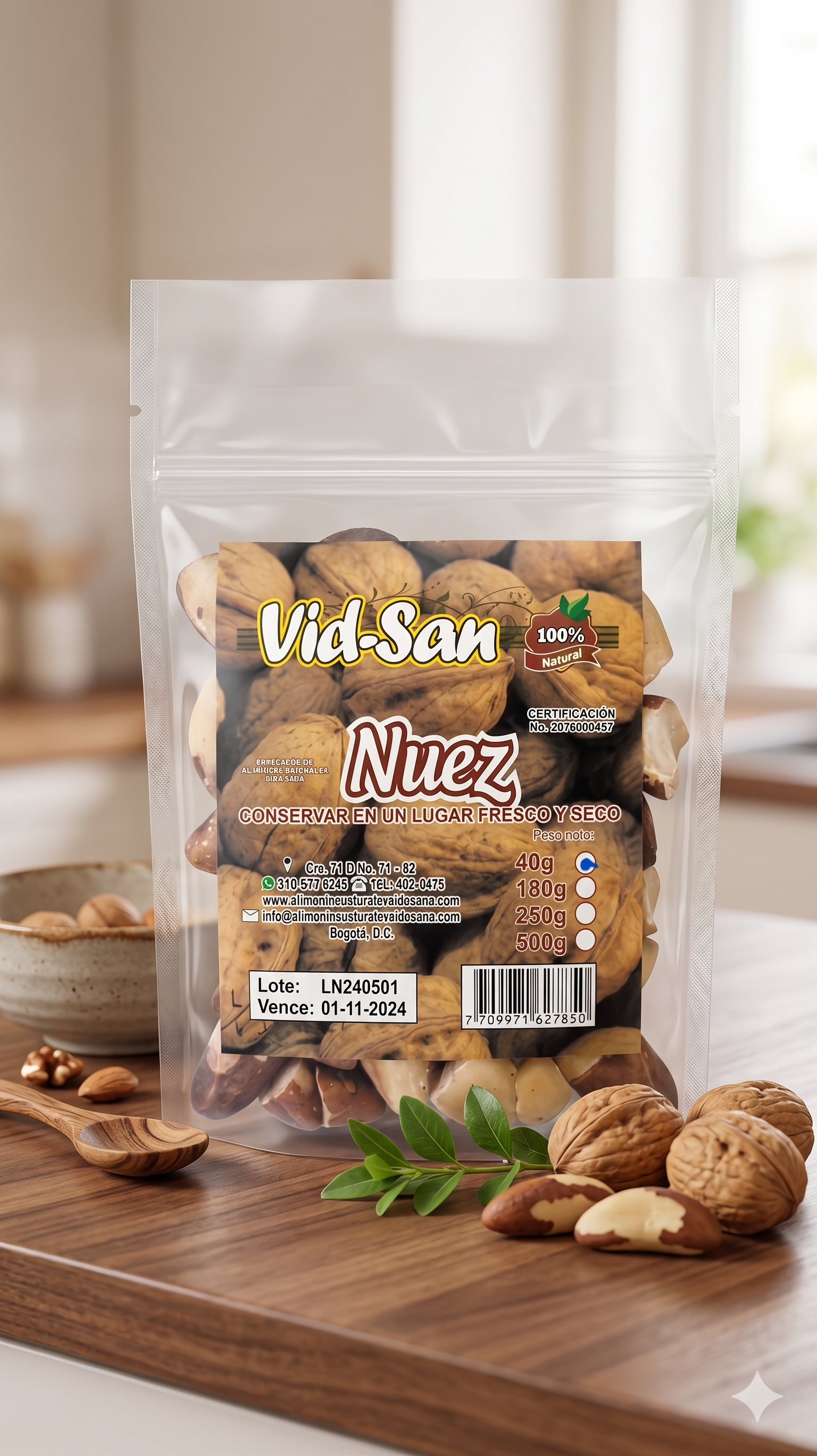 Nuez del Brasil Vid-San 40g