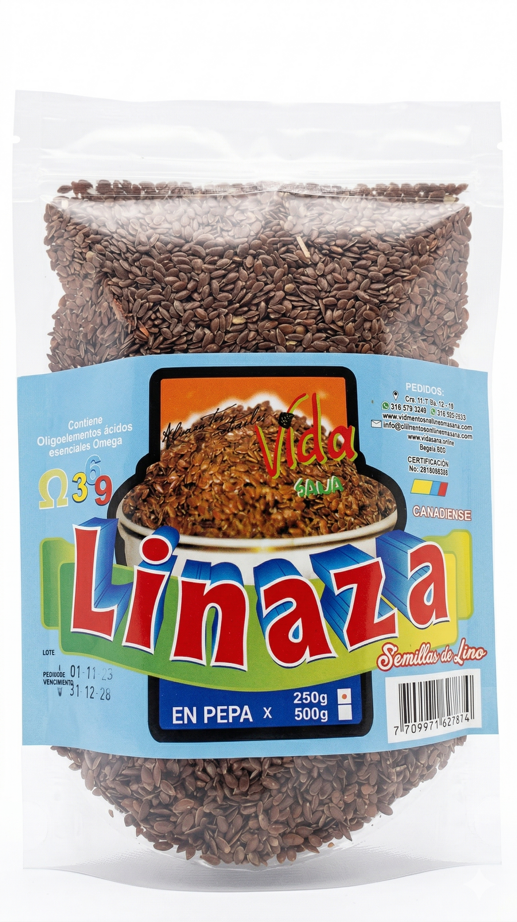 Linaza Pepa Canadiense Vid-San 250g