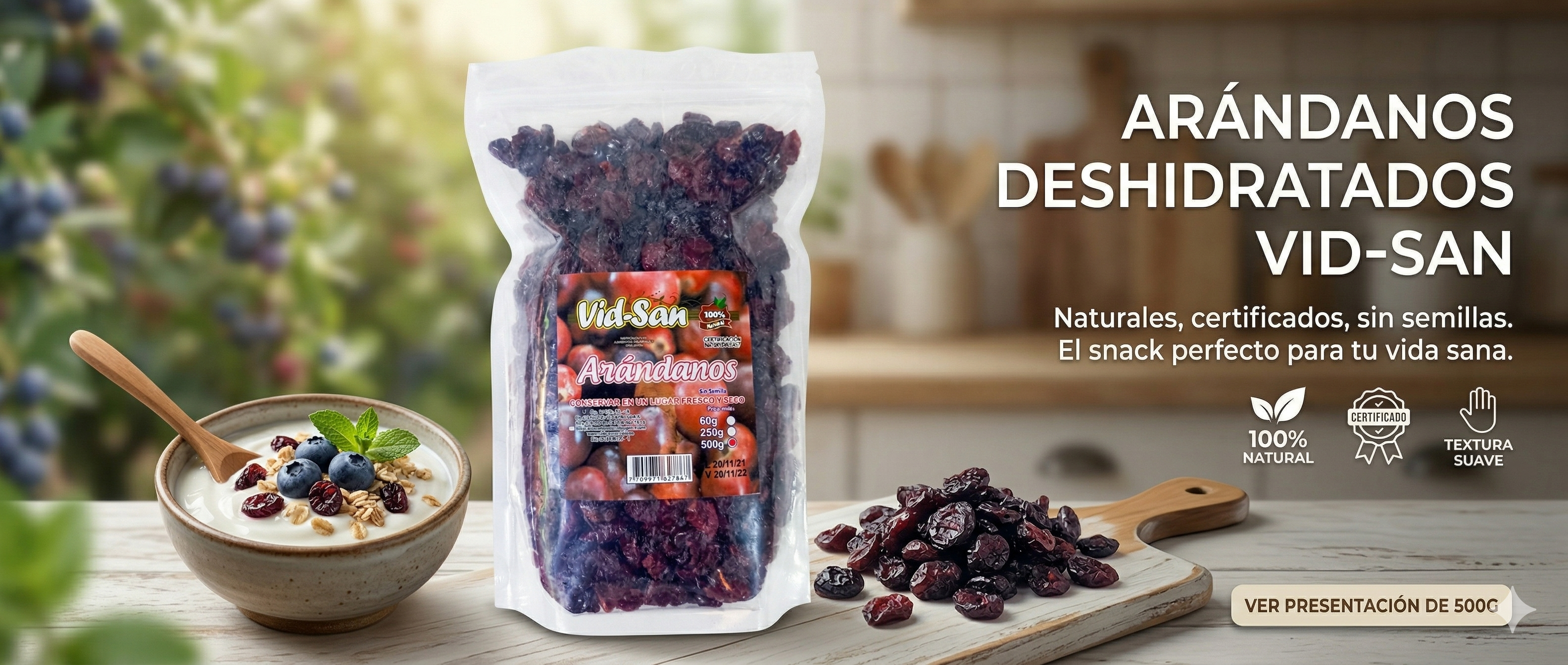 Arándanos Deshidratados Vid-San 500g