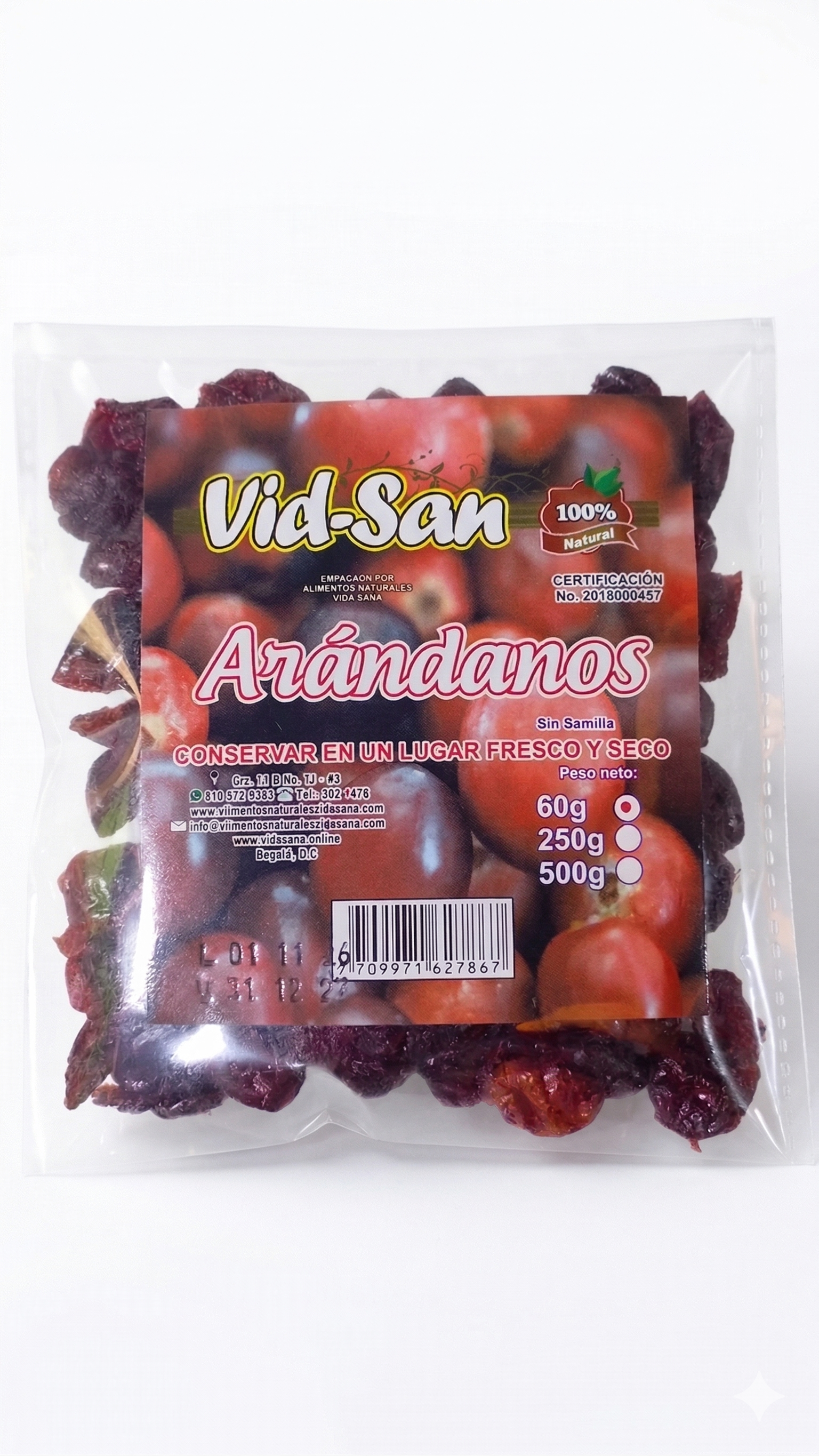 Arandanos Deshidratados Vid-San 60g