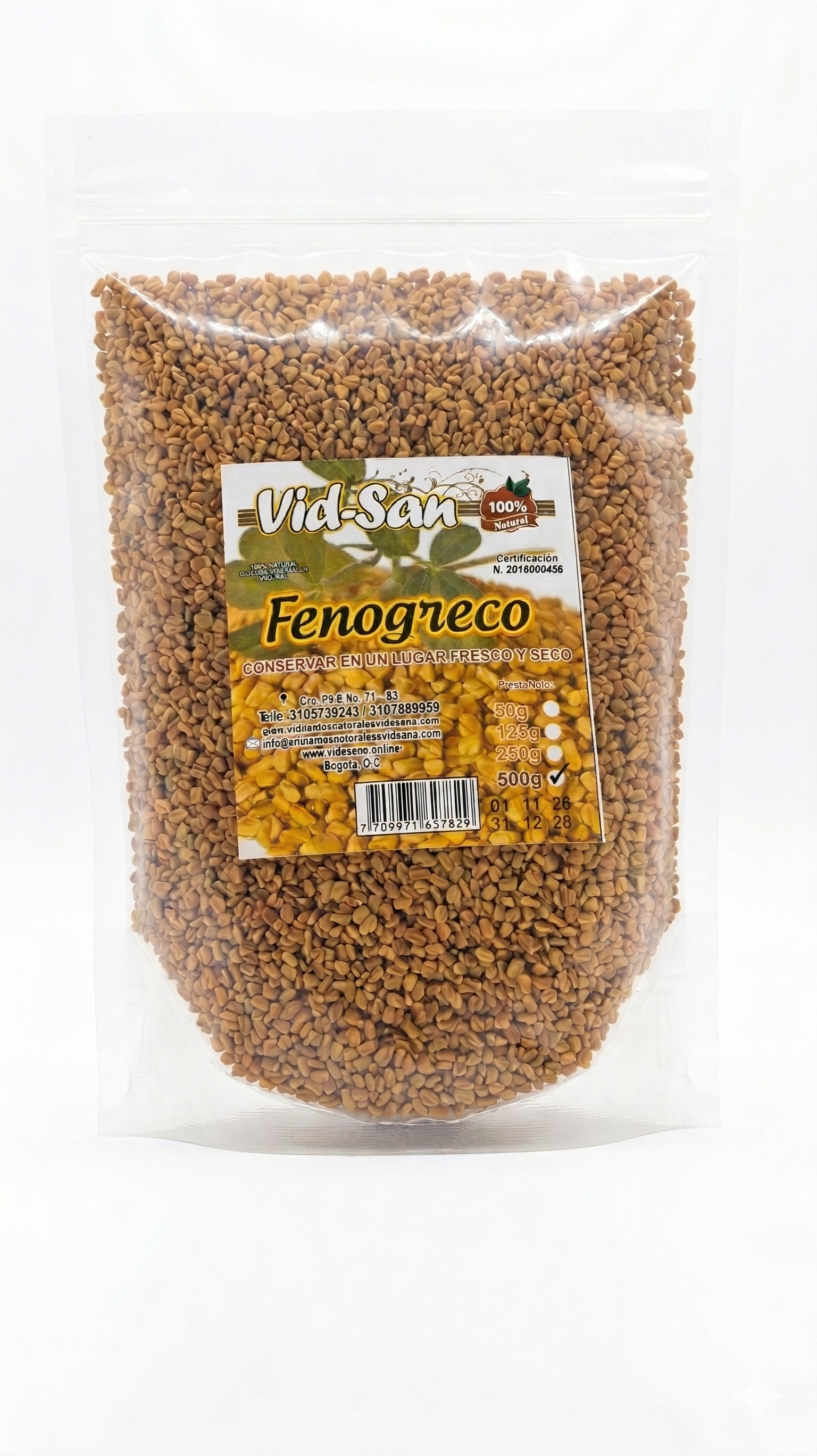 Semillas de Fenogreco Vid-San - 500g