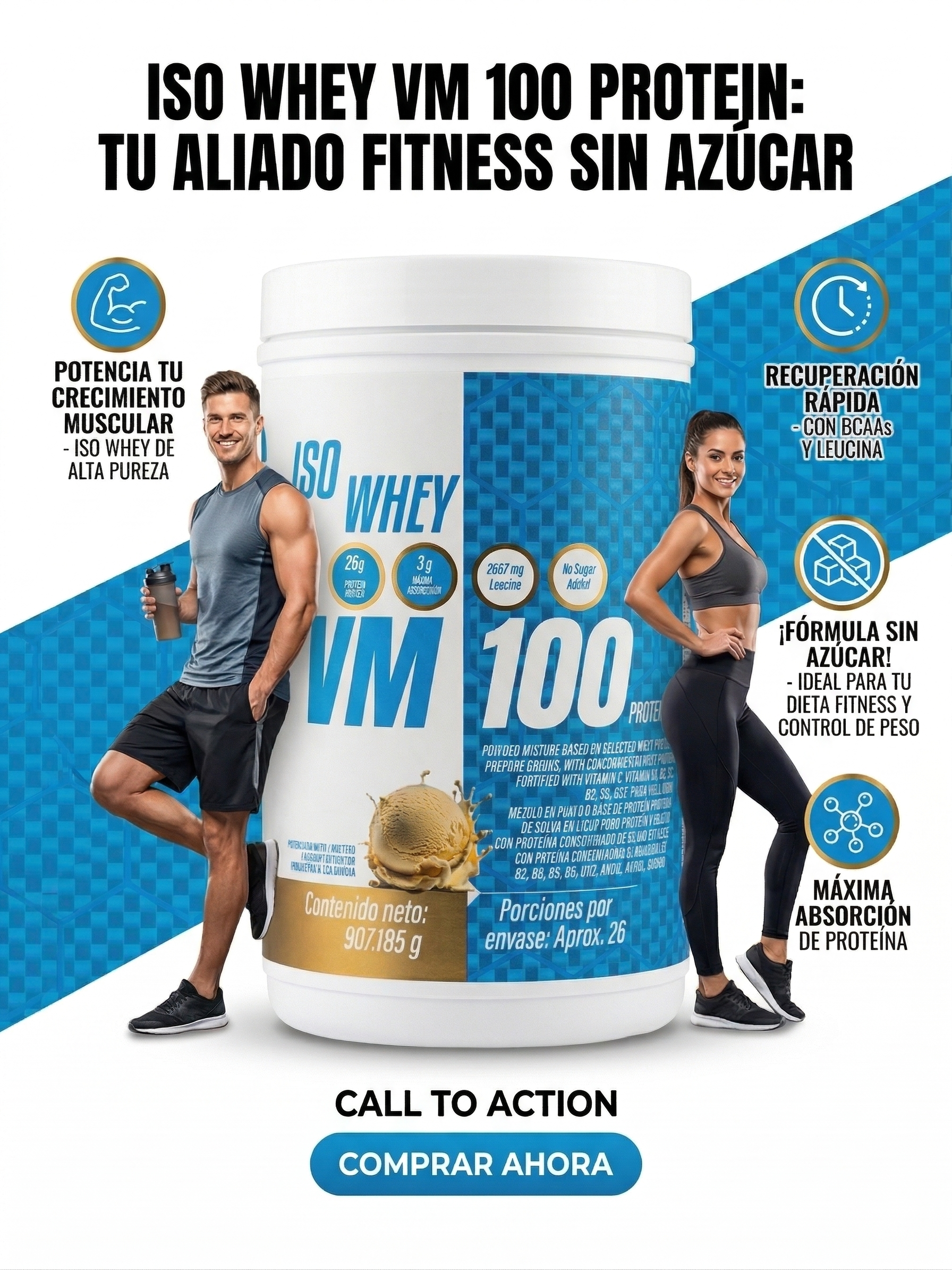 VM 100 Iso Whey 908g Vid - San