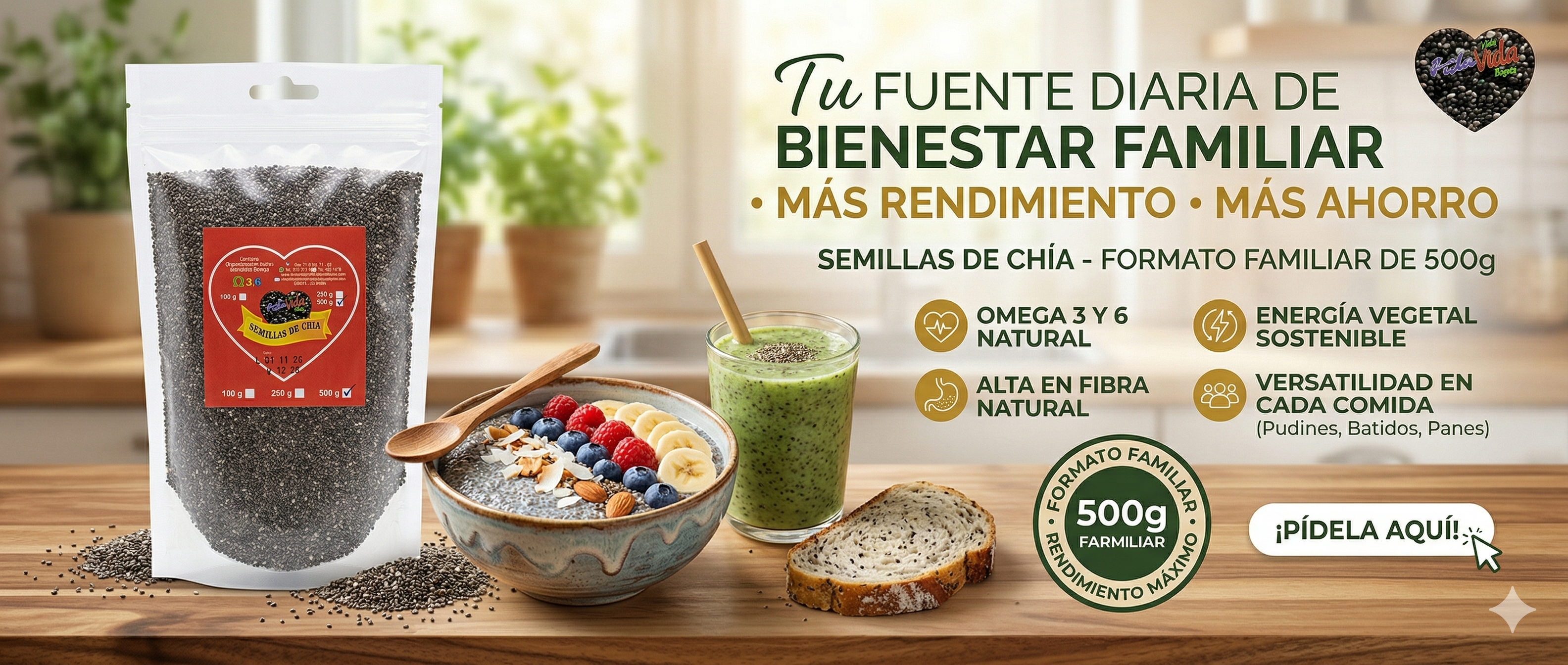 Semillas de Chía Vid San - 500g
