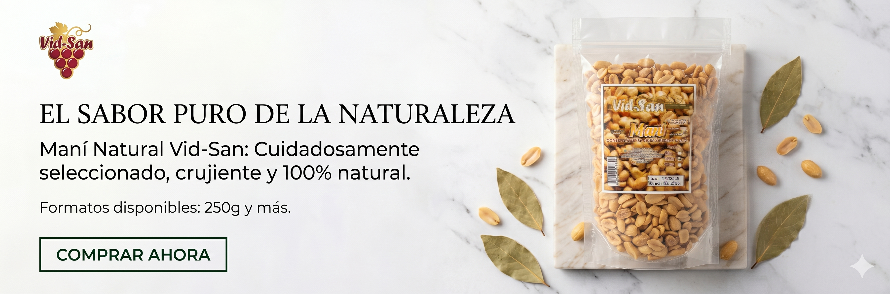 Maní Natural Vid-San 250g