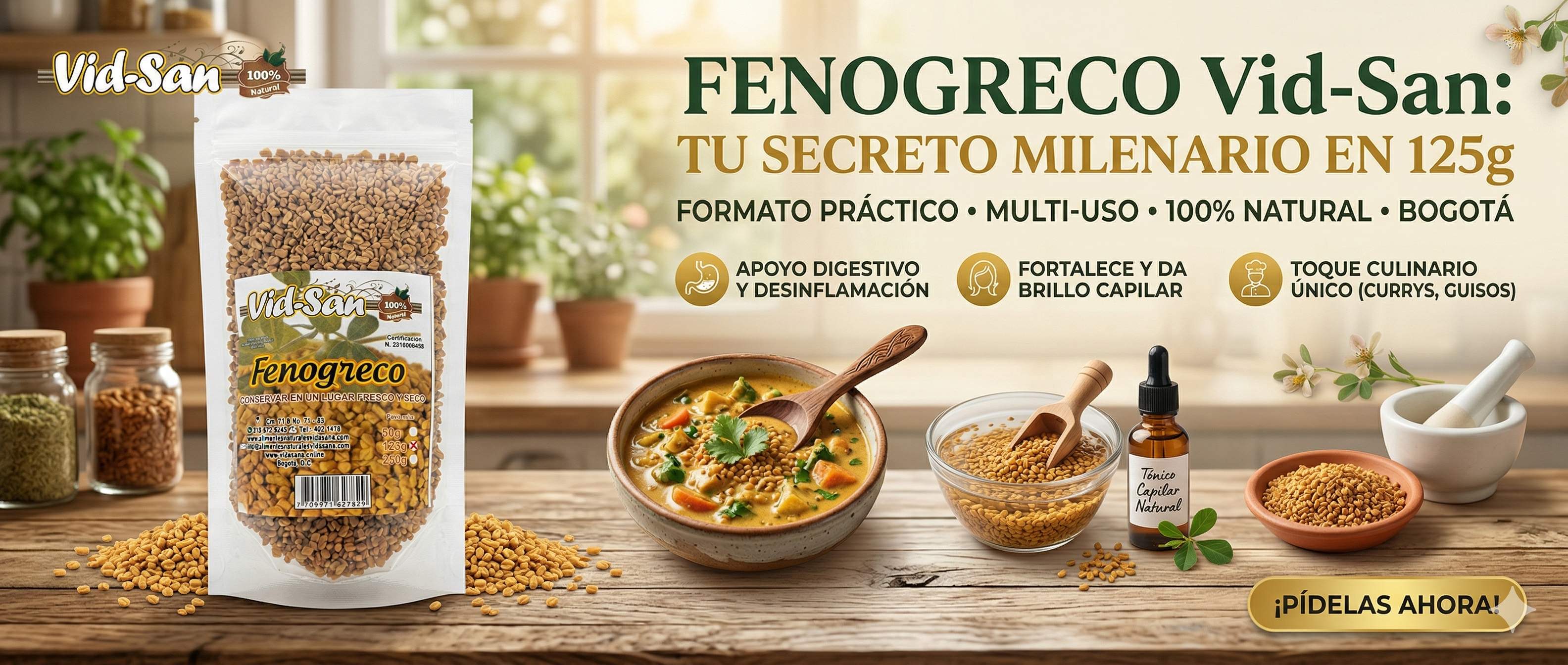 Semillas de Fenogreco Vid-San - 125g