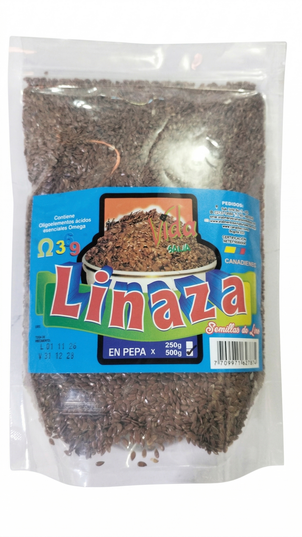 Linaza Pepa Canadiense Vid-San 500g