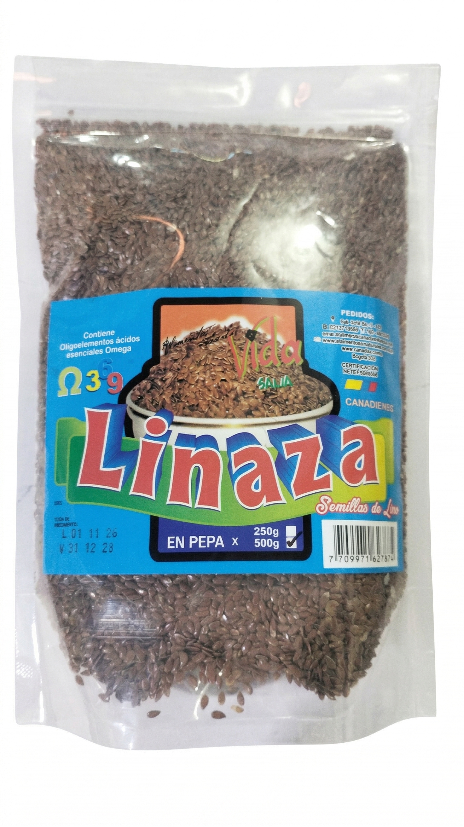 Linaza Pepa Canadiense Vid-San 500g
