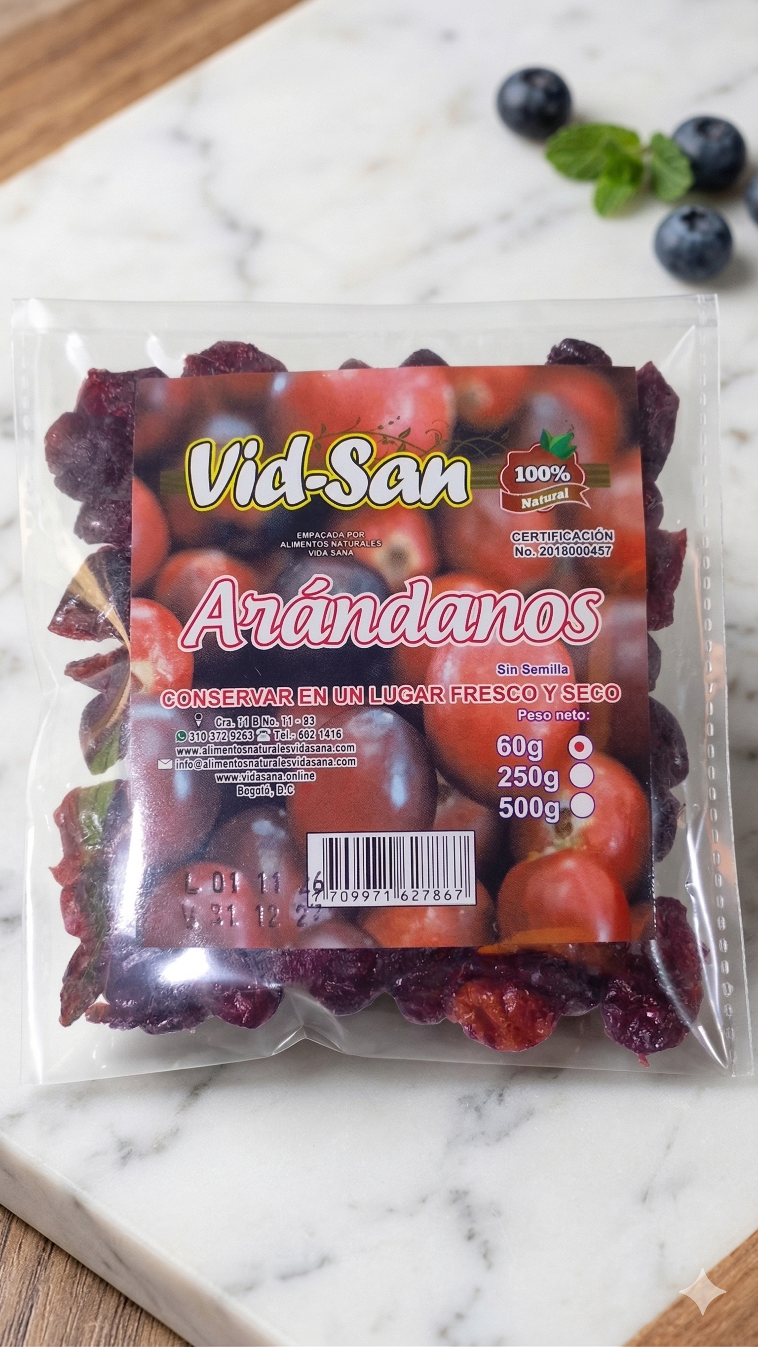 Arandanos Deshidratados Vid-San 60g