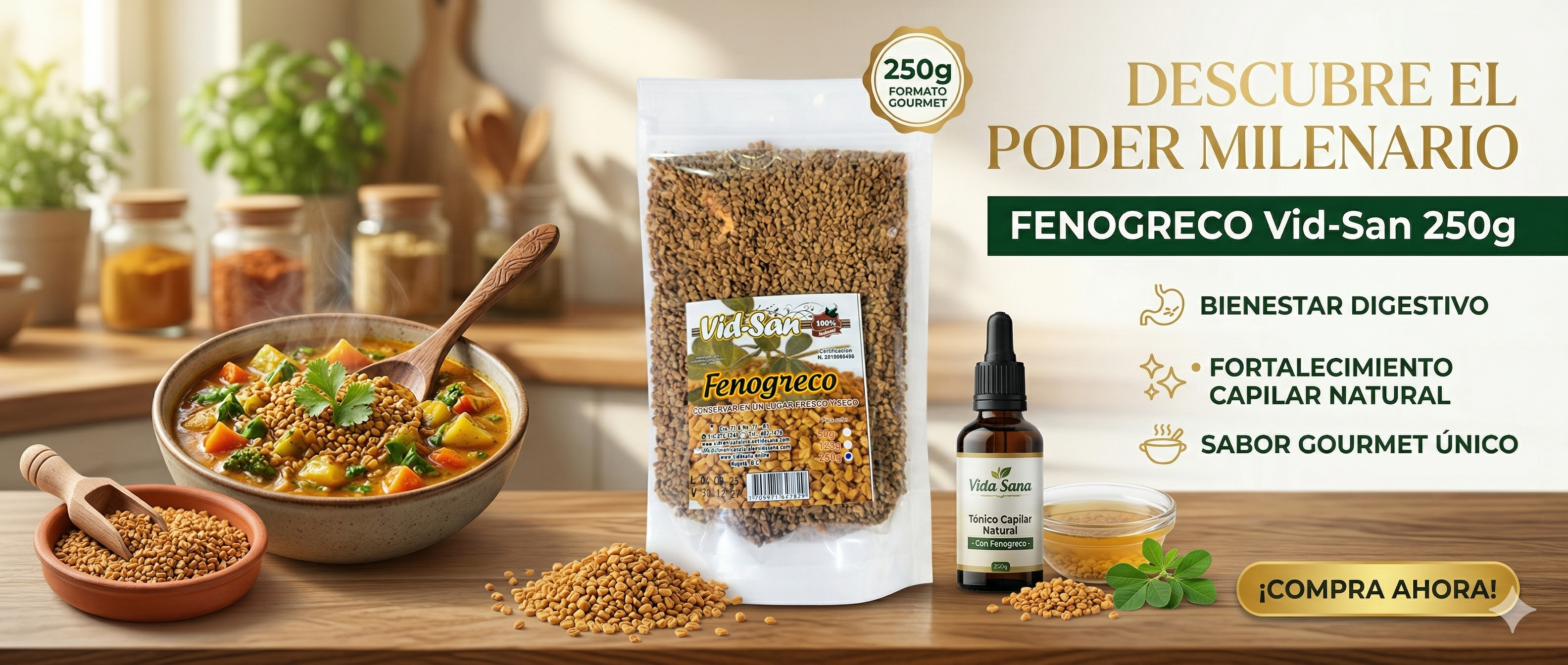 Semillas de Fenogreco Vid-San - 250g