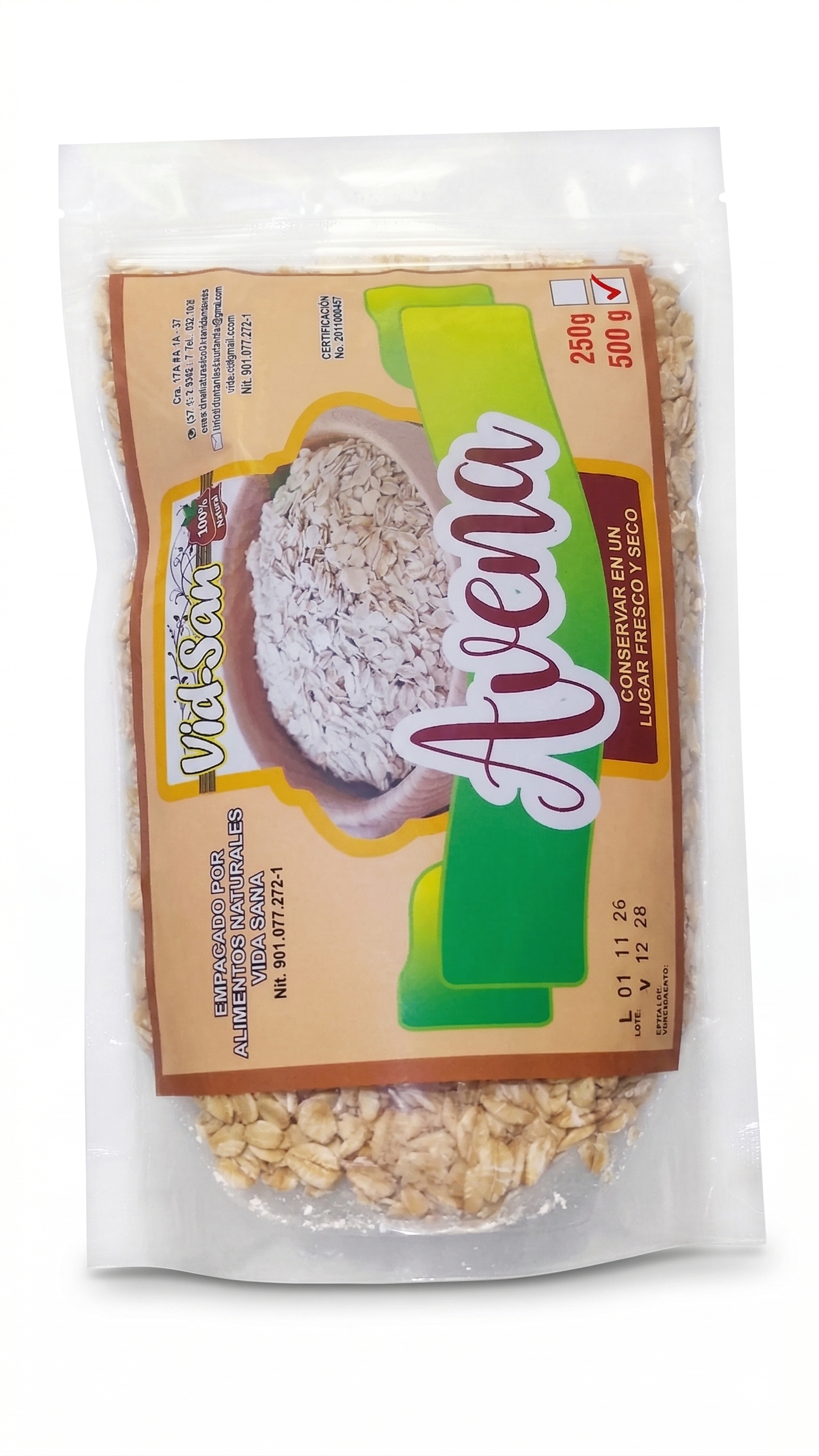Avena en Hojuelas Vid-San 500g