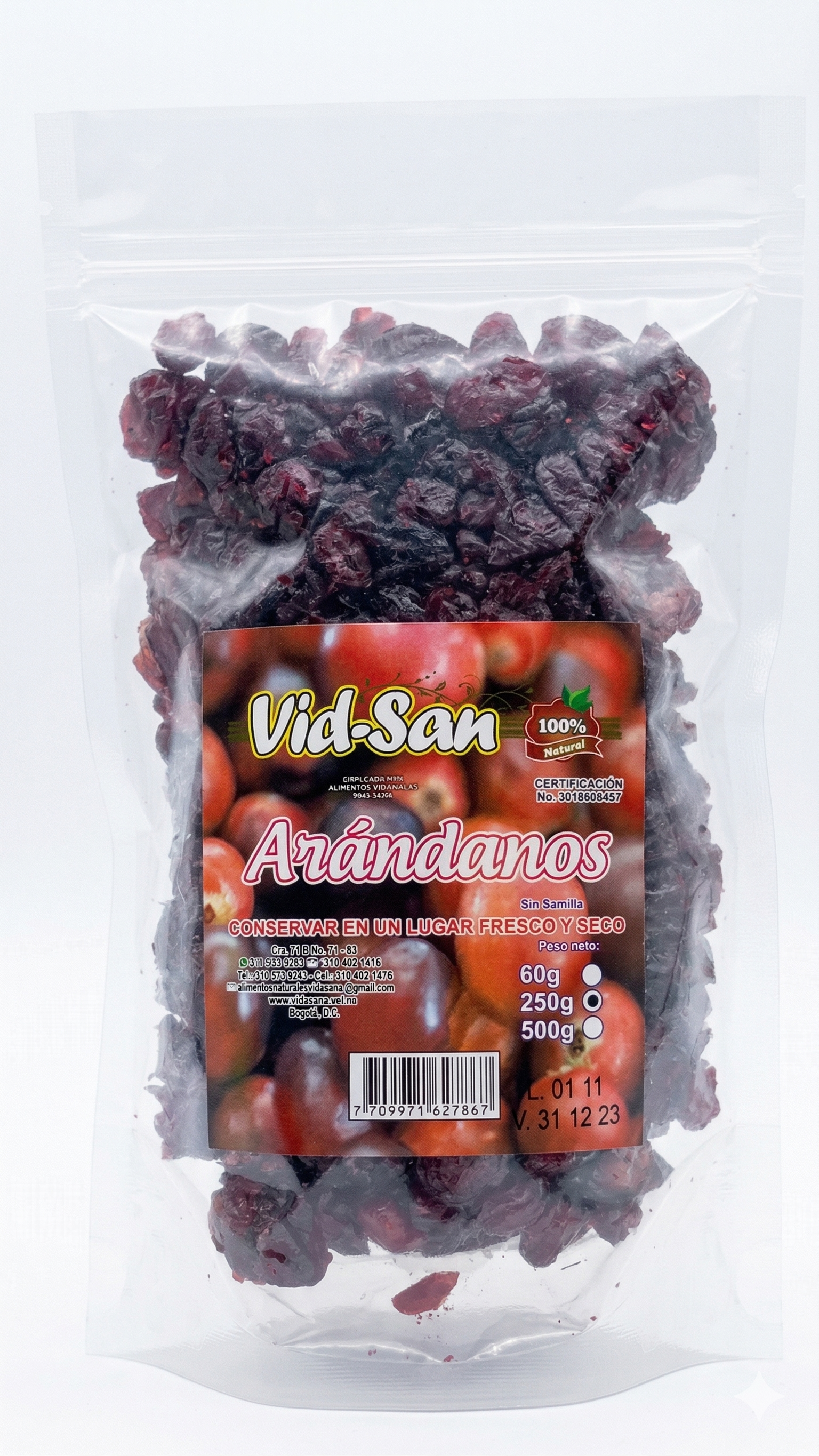 Arándanos Deshidratados Vid-San 250g