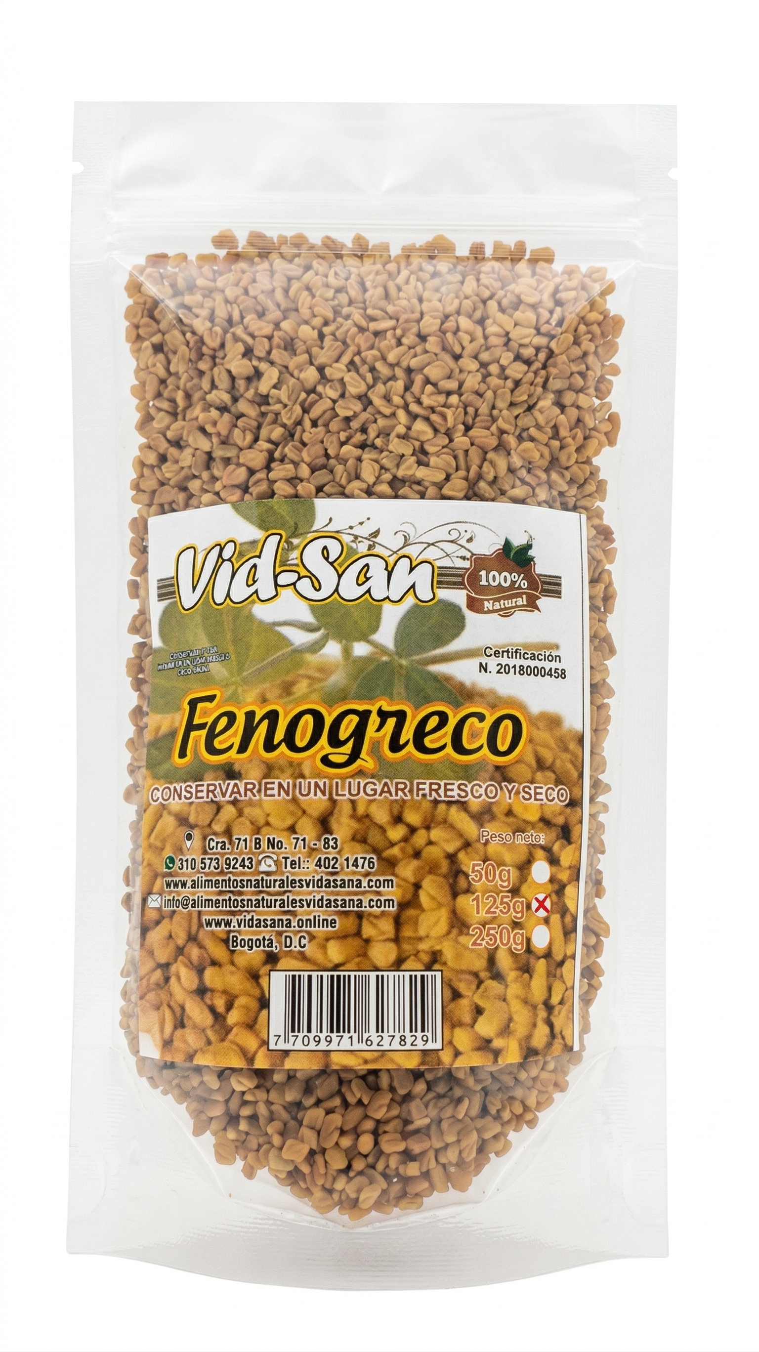 Semillas de Fenogreco Vid-San - 125g
