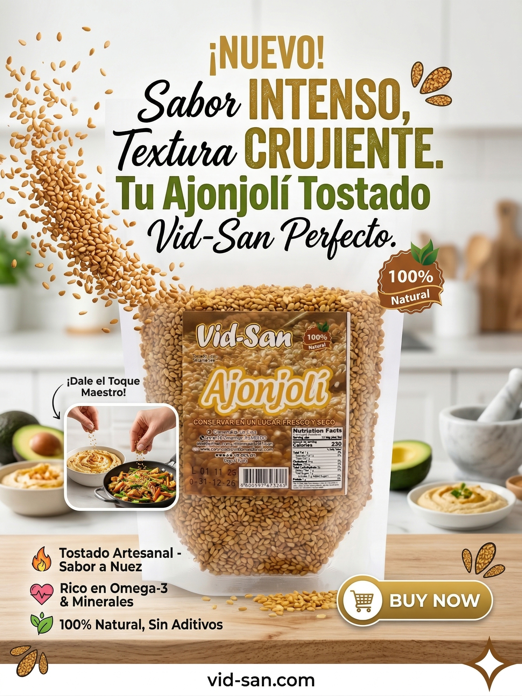 Ajonjolí Tostado Vid-San Toque Maestro