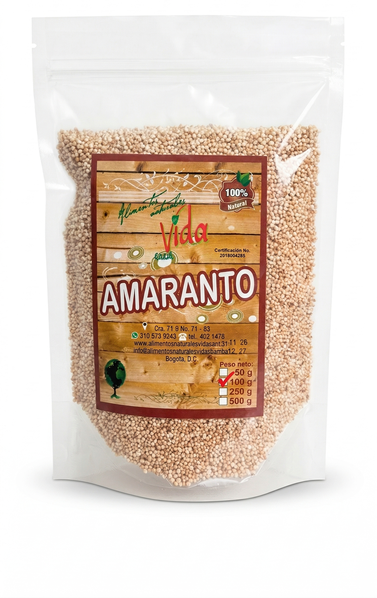 Amaranto Pop Vid-San 100g