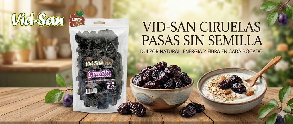Ciruelas Pasas Sin Semilla Vid-San - 500g