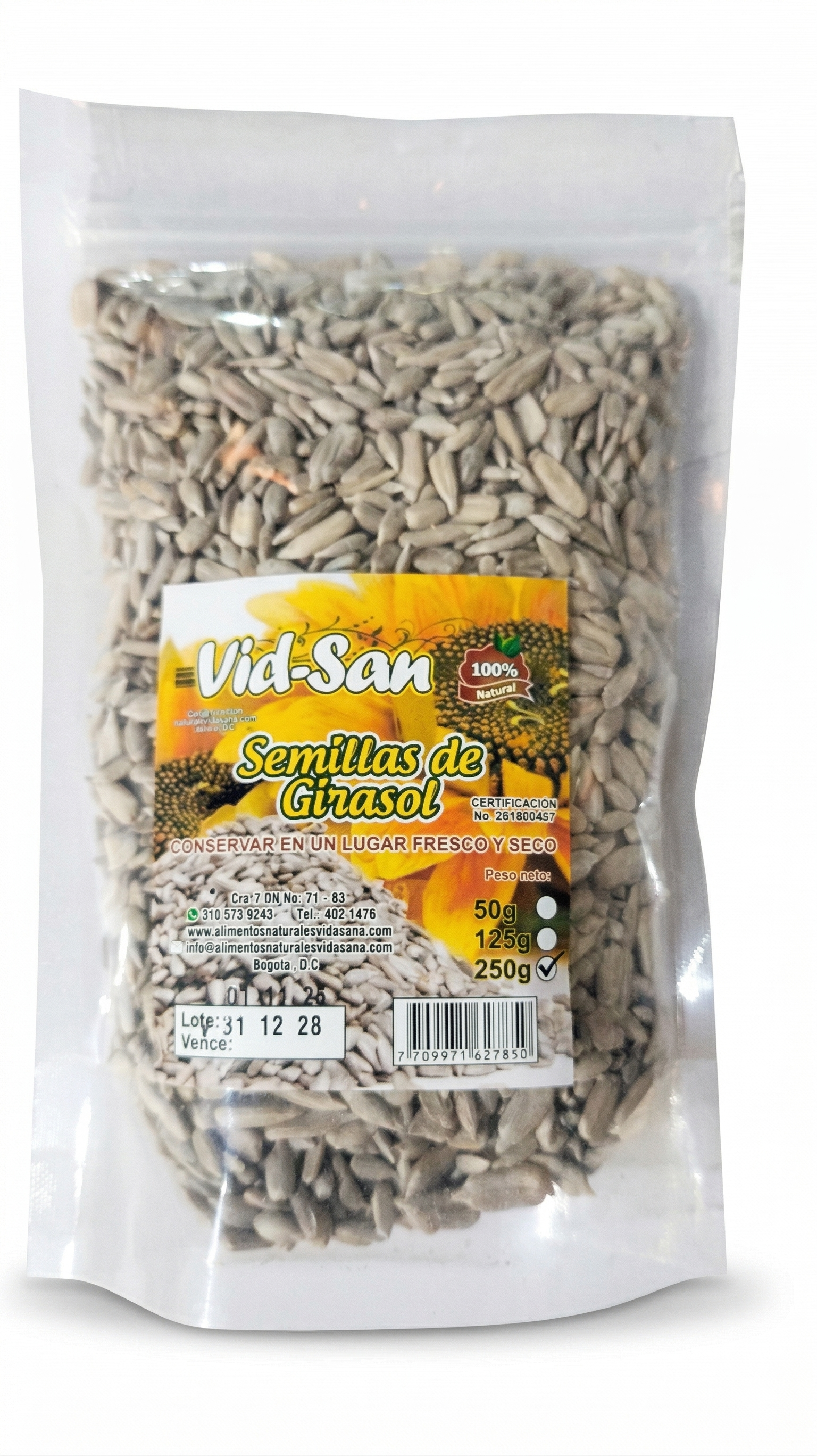 Semillas de Girasol Vid-San 250g